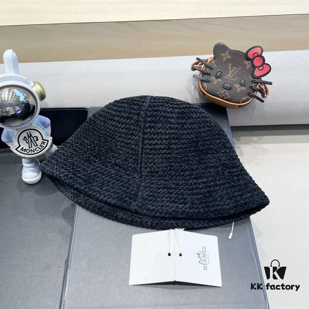 692fb6e499f2d84055c875e8 Hermès-style Women's Korean Fashionable Autumn Winter Fisherman Hat, Woven Minimalist Sun Protection Bucket Hat