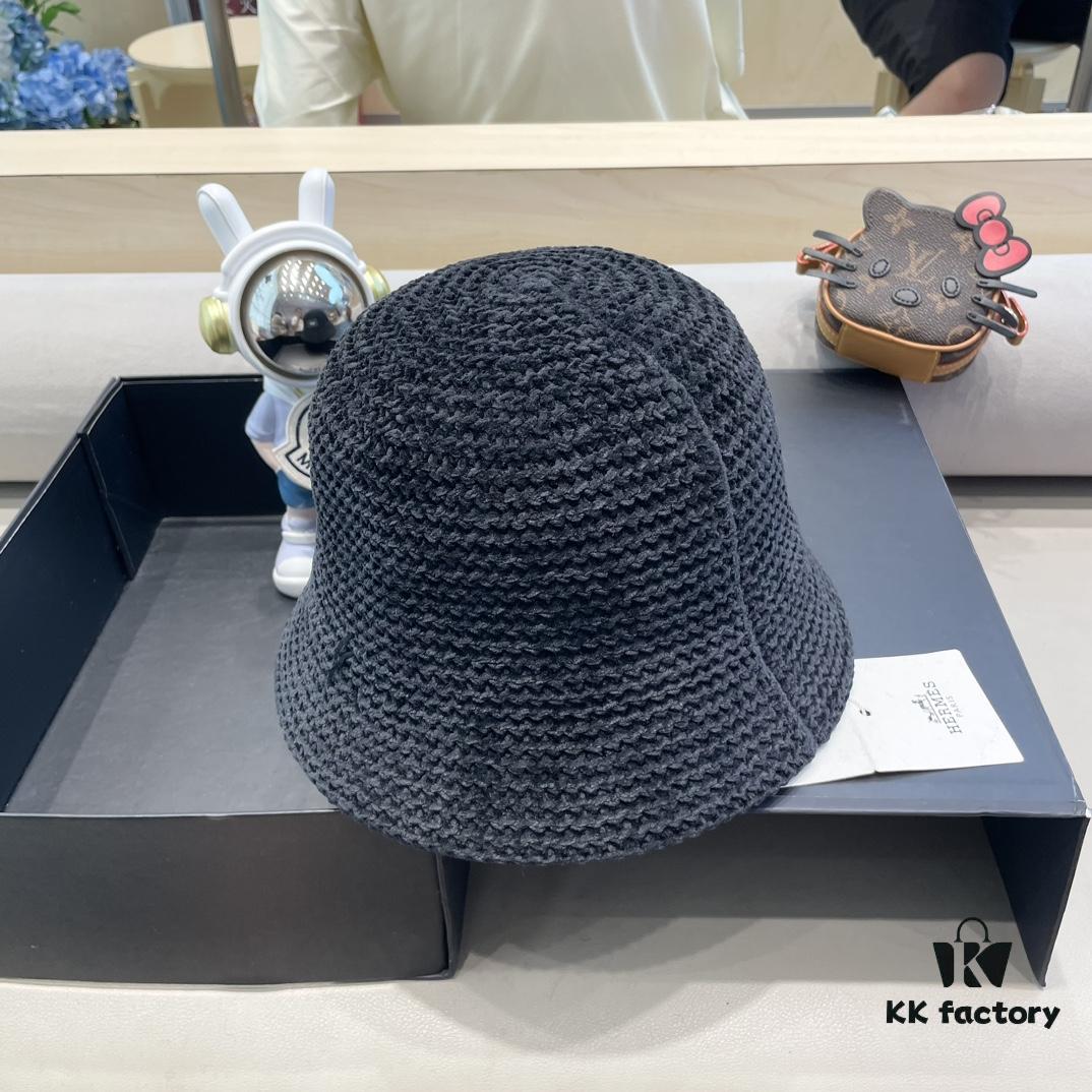 692fb6e599f2d84055c875e9 Hermès-style Women's Korean Fashionable Autumn Winter Fisherman Hat, Woven Minimalist Sun Protection Bucket Hat