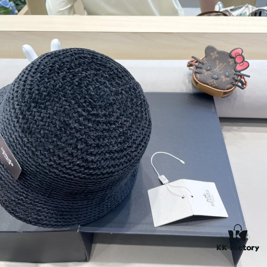 692fb6e799f2d84055c875ef Hermès-style Women's Korean Fashionable Autumn Winter Fisherman Hat, Woven Minimalist Sun Protection Bucket Hat
