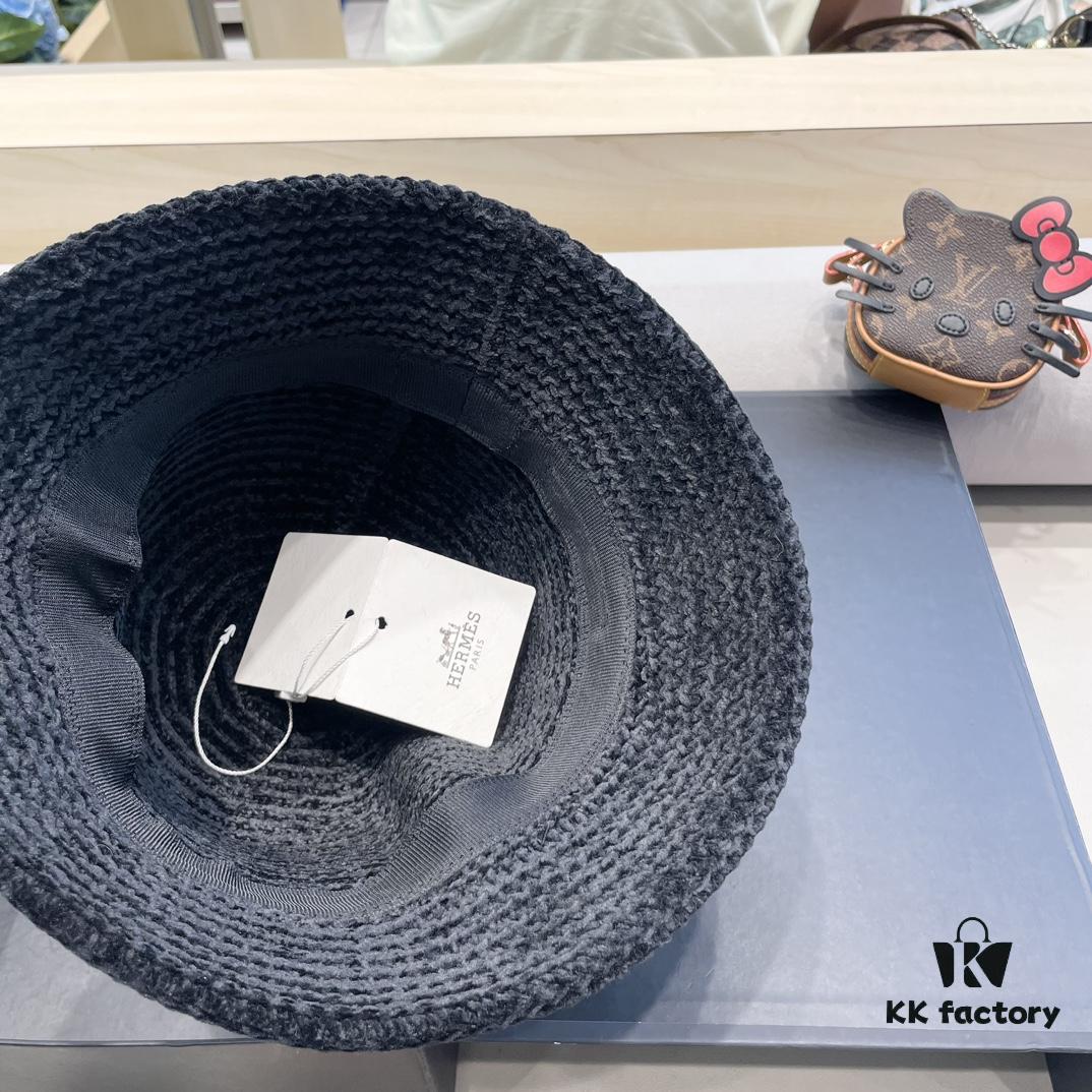 692fb6e899f2d84055c875f0 Hermès-style Women's Korean Fashionable Autumn Winter Fisherman Hat, Woven Minimalist Sun Protection Bucket Hat