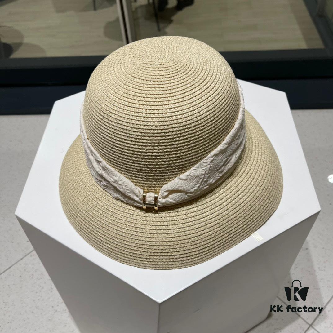 692fb6e999f2d84055c875f3 Hermes 2024 New Straw Sun Hat, Bonnet Style 😩 Beach Fashion, Simple and Elegant, Versatile Accessory