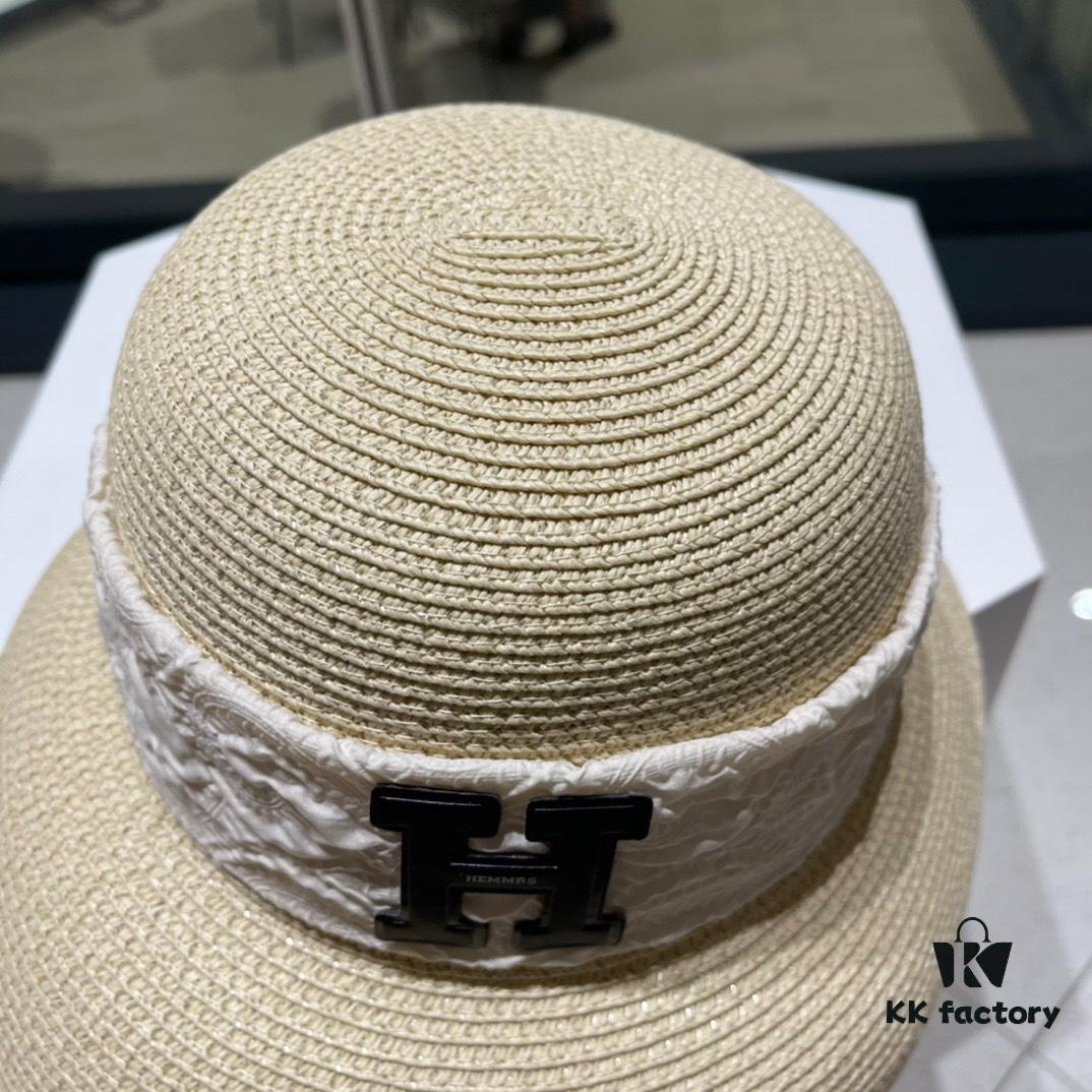 692fb6ec99f2d84055c875f7 Hermes 2024 New Straw Sun Hat, Bonnet Style 😩 Beach Fashion, Simple and Elegant, Versatile Accessory
