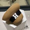 692fb6f199f2d84055c875fe Hermès 2024 New Straw Sun Hat, Boater Hat 🤩 Beach Style, Simple and Elegant, Versatile Accessory