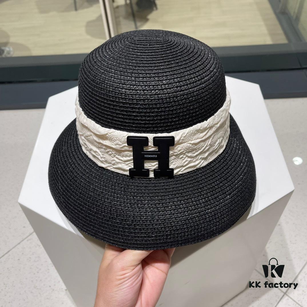 692fb6f599f2d84055c87604 Hermès 2024 New Straw Sun Hat, Beach Bucket Hat 😍 Minimalist and Versatile Style