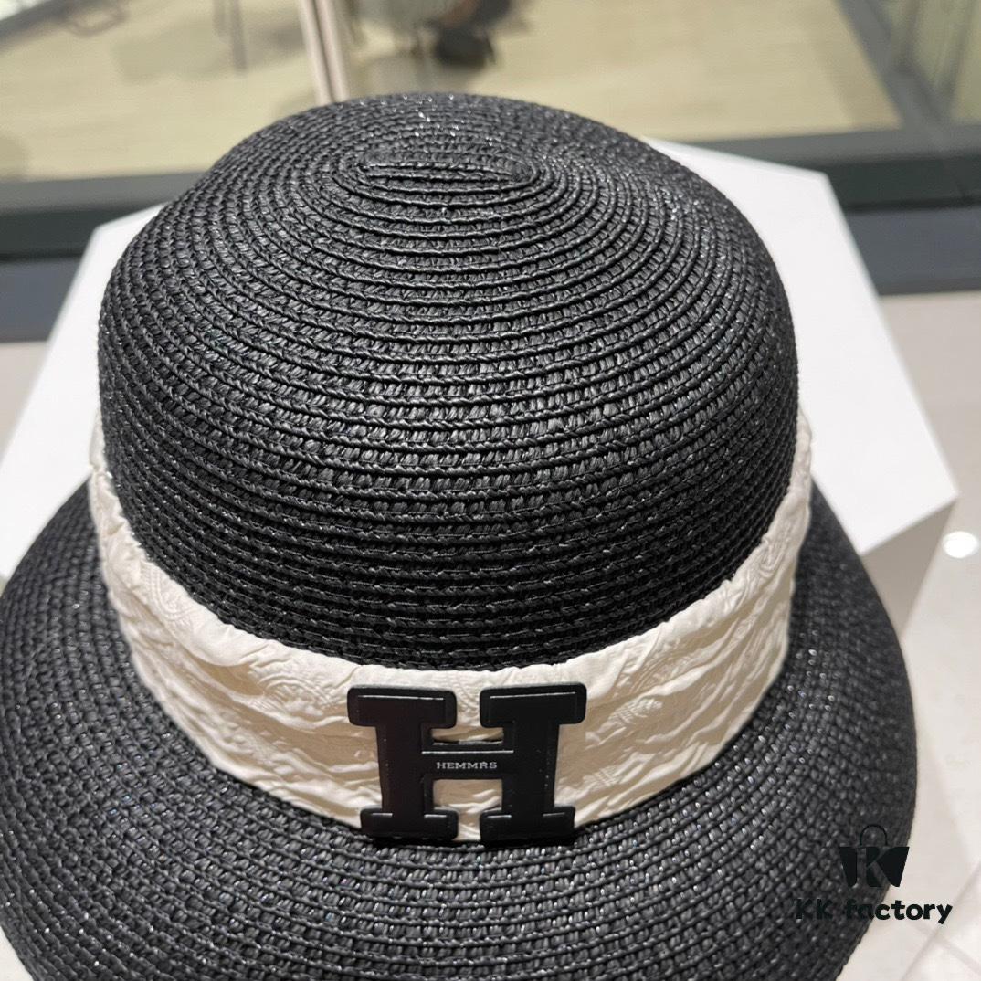 692fb6f599f2d84055c87605 Hermès 2024 New Straw Sun Hat, Beach Bucket Hat 😍 Minimalist and Versatile Style