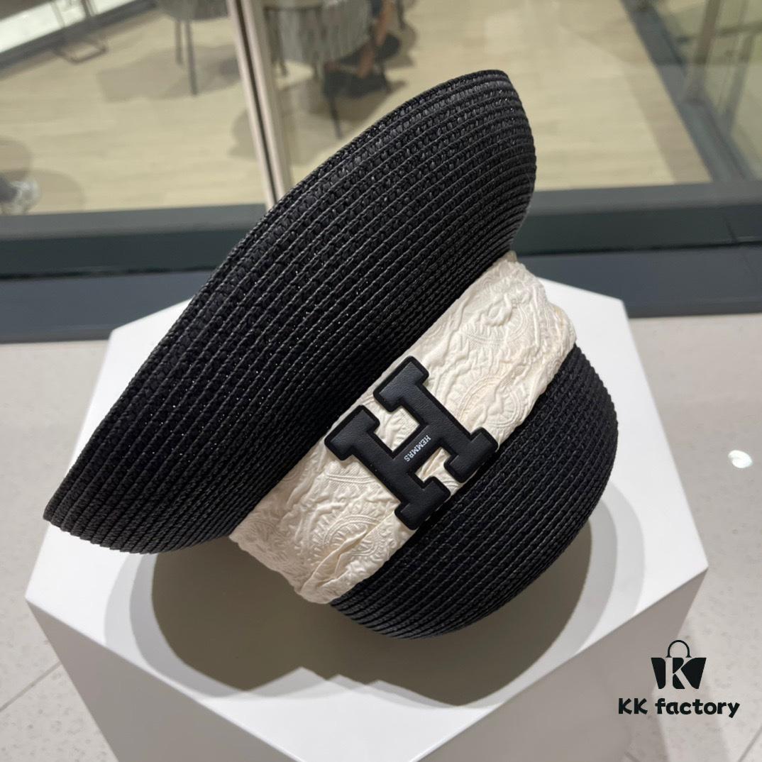 692fb6fa99f2d84055c8760a Hermès 2024 New Straw Sun Hat, Beach Bucket Hat 😍 Minimalist and Versatile Style