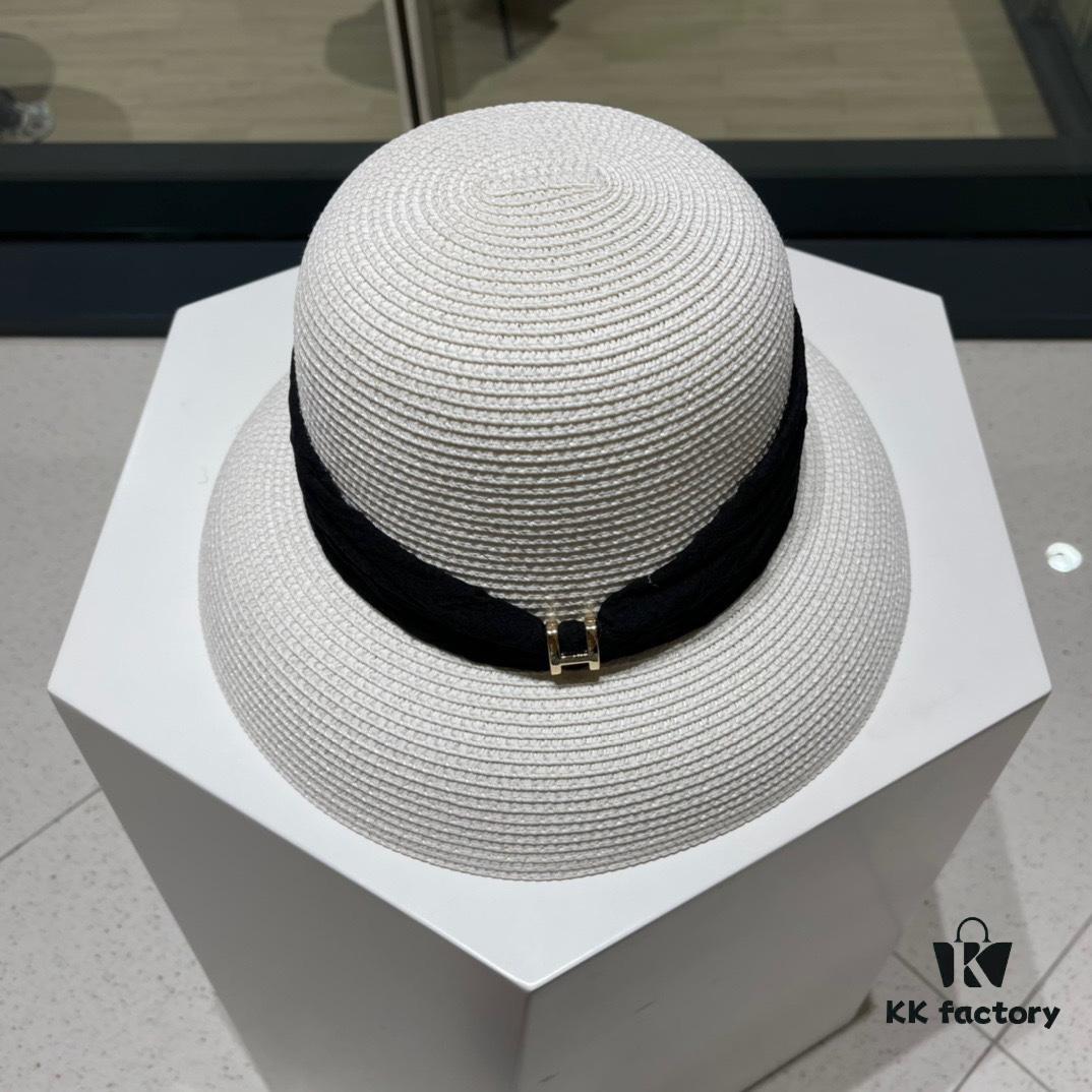 692fb6fd99f2d84055c8760f Hermes 2024 New Straw Sun Hat, Beach Bucket Hat 🤩 Simple and Elegant, Versatile Accessory