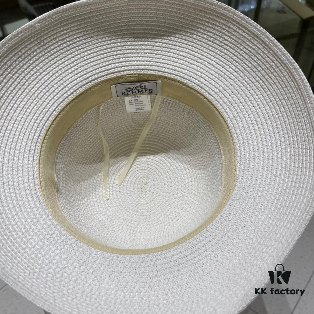 692fb6fe99f2d84055c87612 Hermes 2024 New Straw Sun Hat, Beach Bucket Hat 🤩 Simple and Elegant, Versatile Accessory
