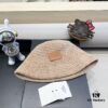 Hermès-style Women's Korean Fashionable Autumn Winter Fisherman Hat, Woven Minimalist Sun Protection Bucket Hat
