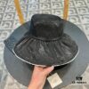 692fb71899f2d84055c8763a Hermes HERMES 2024 Spring/Summer New Pearl Trimmed Chinese-Style Embroidered Wide-Brimmed Fisherman Hat for Women, Outdoor Travel Beach Sun Hat