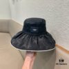 692fb71a99f2d84055c8763f Hermes HERMES 2024 Spring/Summer New Pearl Trimmed Chinese-Style Embroidered Wide-Brimmed Fisherman Hat for Women, Outdoor Travel Beach Sun Hat