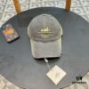 692fb72b99f2d84055c87657 New Arrival HERMÈS (Hermes) Latest Authentic Replica Baseball Cap, Color-Blocked H Design, Premium Craftsmanship with Original Breathable Canvas Fabric and Factory Stainless Steel Adjustable Buckle
