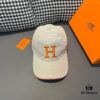 692fb76499f2d84055c876ac Box and cloth bag included, HERMÈS original order baseball cap, classic H design, genuine mold custom-made, authentic breathable canvas fabric with top-layer cowhide, original factory stainless steel adjustment buckle, exquisite craftsmanship, stylish and handsome with outstanding quality!