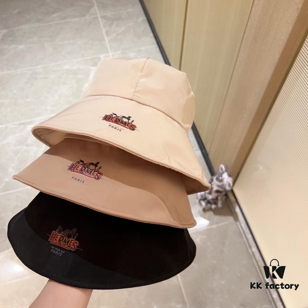 692fb7be99f2d84055c87717 Hermès 2024 New Dome Waterproof Smooth Material Fisherman Hat with Dust Bag