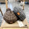 692fb7cb99f2d84055c8772c New Arrival HERMÈS Women's Fashion Plaid Wool Beret, Korean-British Style, Versatile Casual Artist Hat, Trendy Pumpkin Cap for Autumn and Winter