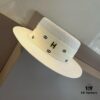 Hermès New Arrival Straw Hat, Flat-Crown Fedora, Head Circumference 57cm