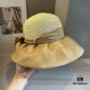 Hermès-style Sun Hat, Lantern Shape, Elegant Lady Style, Foldable, 57cm Head Circumference