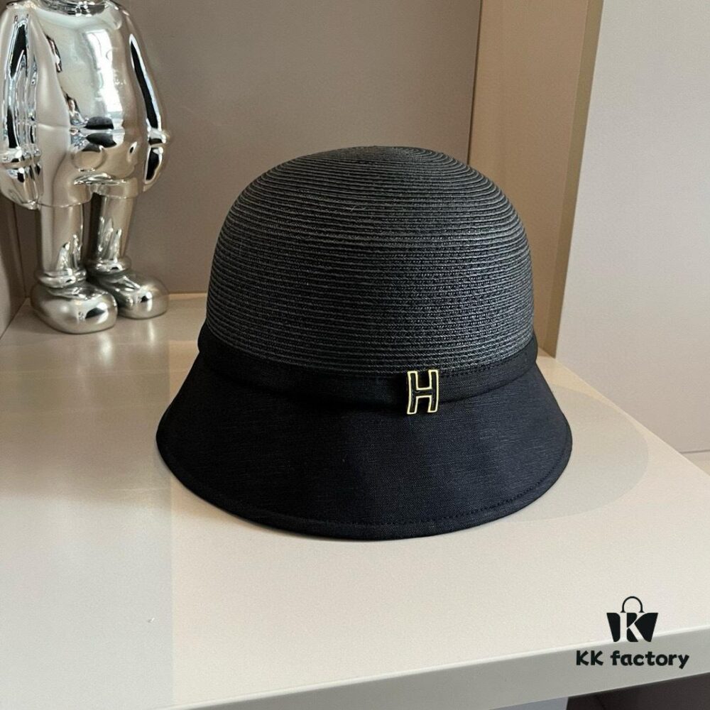 692fb80899f2d84055c87774 Hermes NEW Sun Hat, Straw Hat, Fisherman Hat, Head Circumference 57cm
