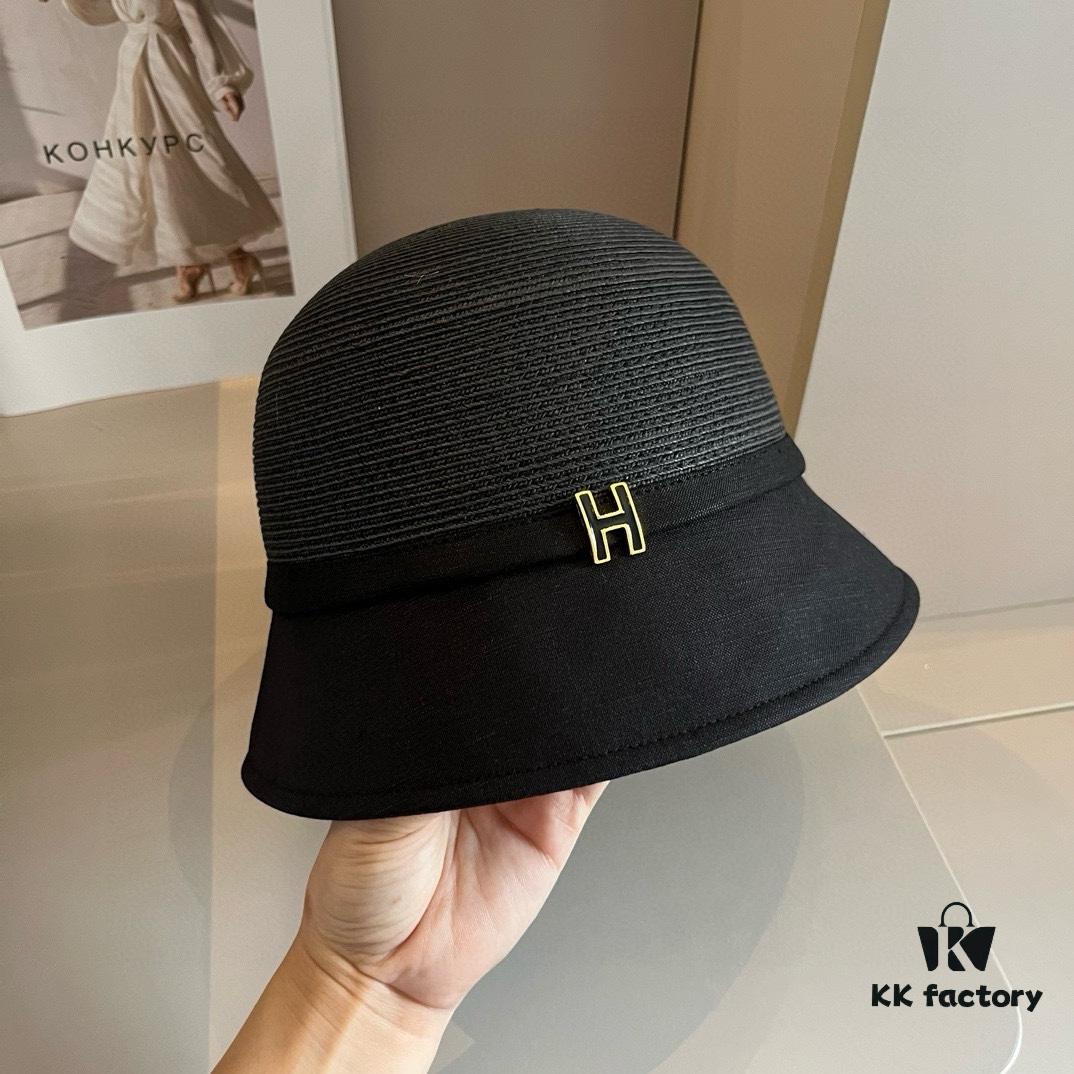 692fb80899f2d84055c87775 Hermes NEW Sun Hat, Straw Hat, Fisherman Hat, Head Circumference 57cm