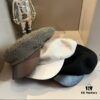 2024 Hermès New Wool Newsboy Military Cap, Head Circumference 57cm
