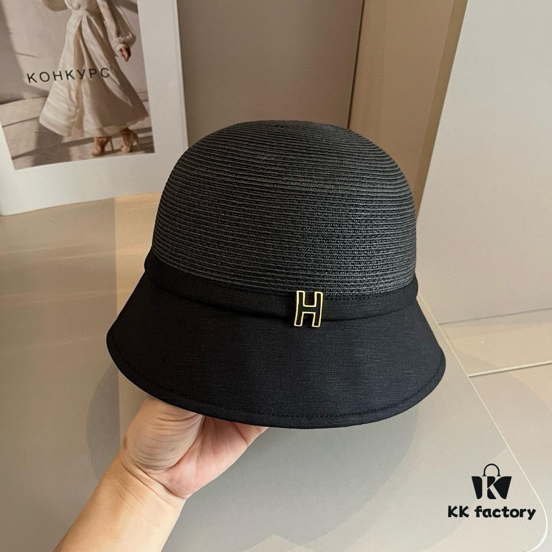 692fb80a99f2d84055c87778 Hermes NEW Sun Hat, Straw Hat, Fisherman Hat, Head Circumference 57cm
