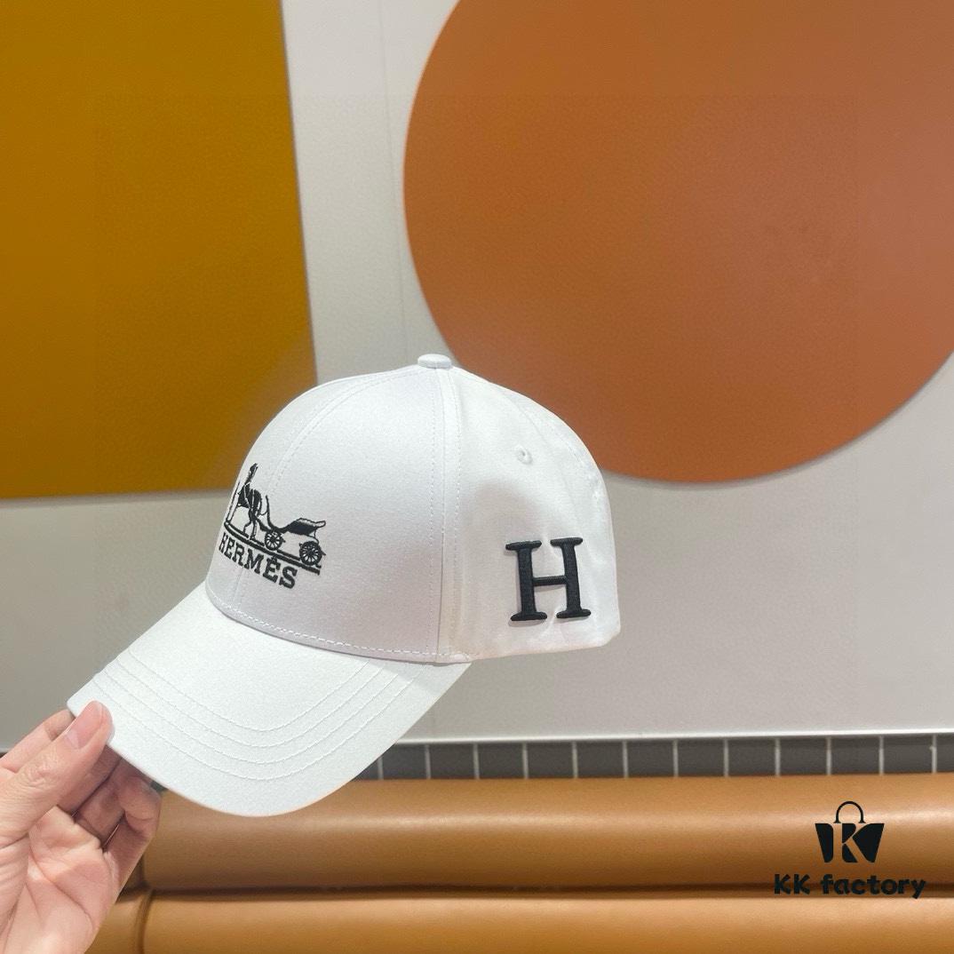 692fb81299f2d84055c87781 New Arrival HERMÈS Latest Authentic Baseball Cap, Color-Blocked H Design, Premium Craftsmanship with Original Mold and Breathable Canvas Fabric