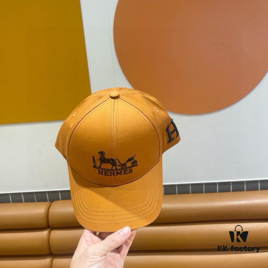 692fb81699f2d84055c87785 New Arrival HERMÈS Latest Authentic Baseball Cap, Color-Blocked H Design, Premium Craftsmanship with Original Breathable Canvas Fabric and Factory Stainless Steel Adjuster