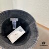 Hermes 2024 Fall/Winter 6cm Small Brim American Vintage Washed Distressed Denim Fisherman Hat, Bucket Hat