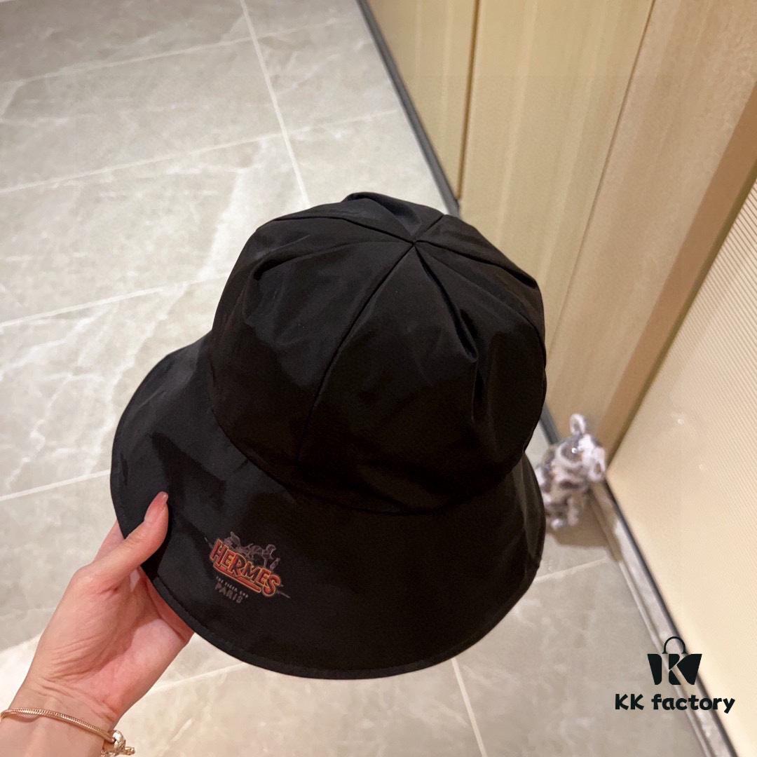 692fb89d99f2d84055c877fb Hermès 2024 New Dome Waterproof Smooth Material Fisherman Hat with Dust Bag