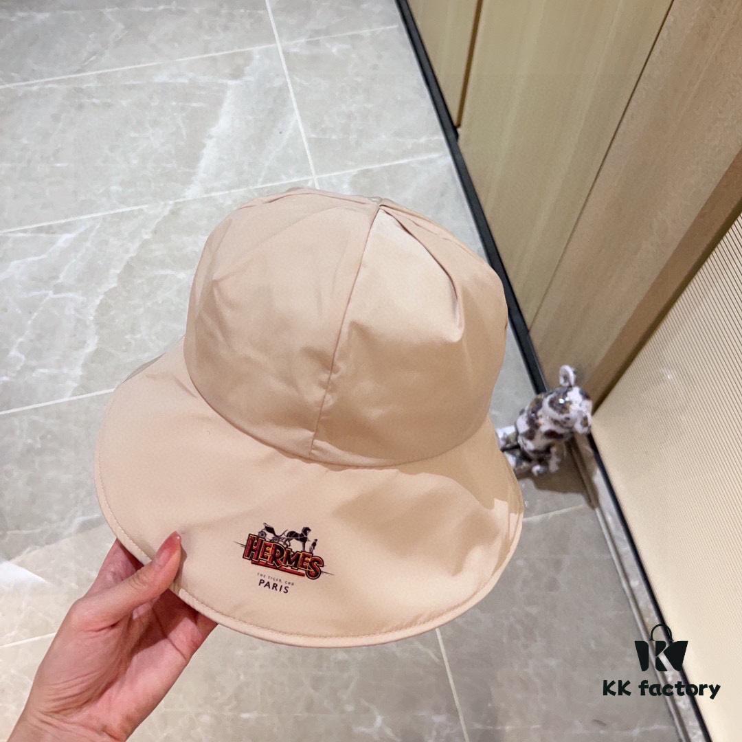 692fb8a899f2d84055c8780e Hermès 2024 New Dome Waterproof Smooth Material Fisherman Hat with Dust Bag