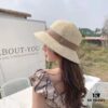 Hermes New Arrival Panama Hat, Fine Straw Fedora, Essential for Elegant Ladies, Head Circumference 57cm