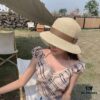 Hermes New Arrival Panama Hat, Fine Straw Fedora, Essential for Elegant Ladies, Head Circumference 57cm