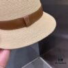 Hermes New Arrival Panama Hat, Fine Straw Fedora, Essential for Elegant Ladies, Head Circumference 57cm