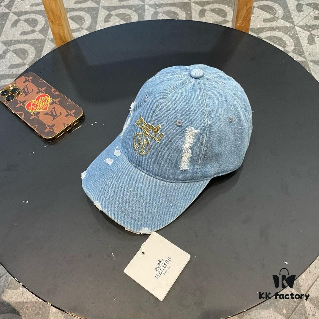 692fb8b599f2d84055c87821 HERMÈS Denim Baseball Cap, Classic H, Authentic Custom Mold Design, Premium Original Breathable Canvas Fabric with Top-Grade Original Steel Adjustable Buckle, Exquisite Craftsmanship, Stylish and Handsome, Exceptional Quality