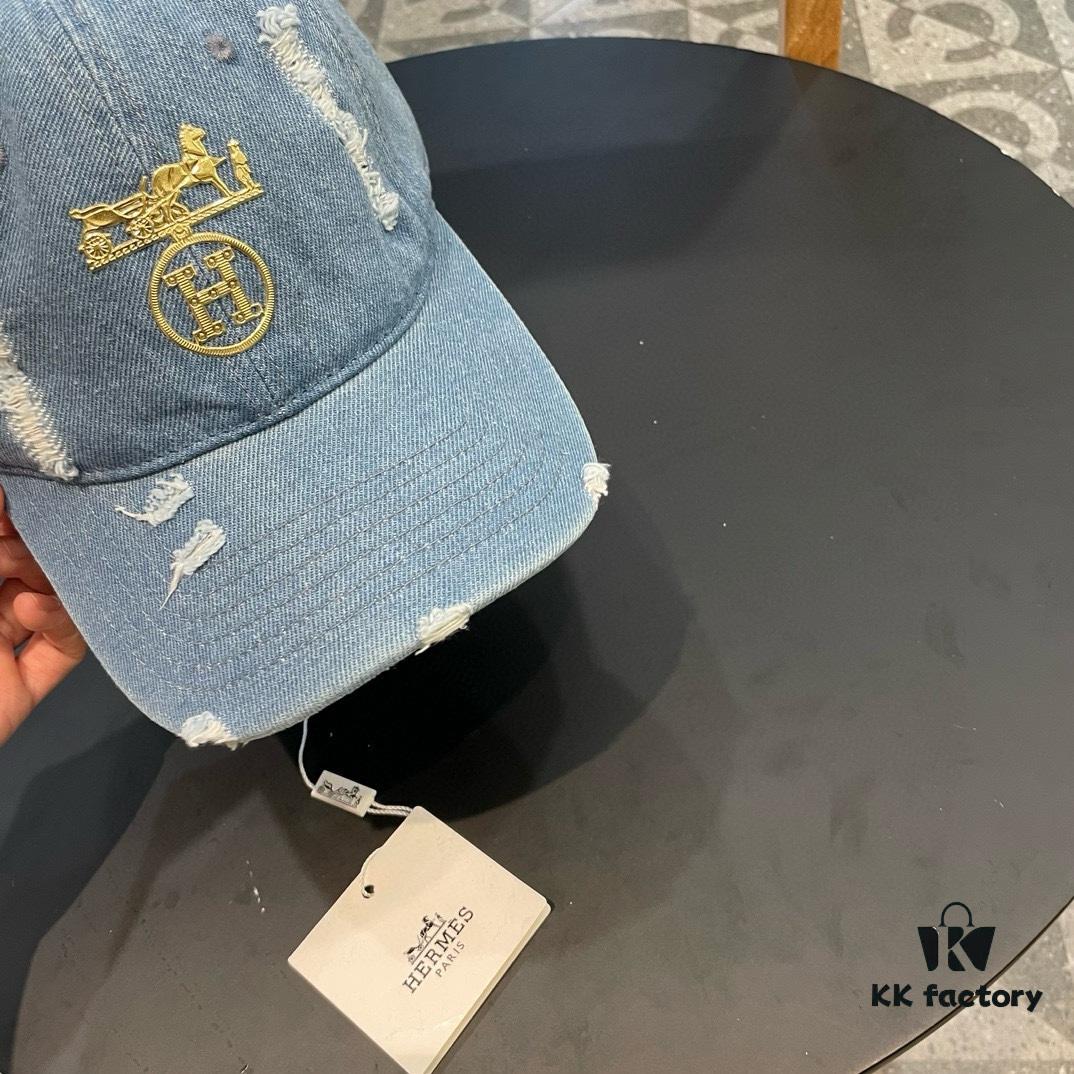 692fb8b699f2d84055c87823 HERMÈS Denim Baseball Cap, Classic H, Authentic Custom Mold Design, Premium Original Breathable Canvas Fabric with Top-Grade Original Steel Adjustable Buckle, Exquisite Craftsmanship, Stylish and Handsome, Exceptional Quality