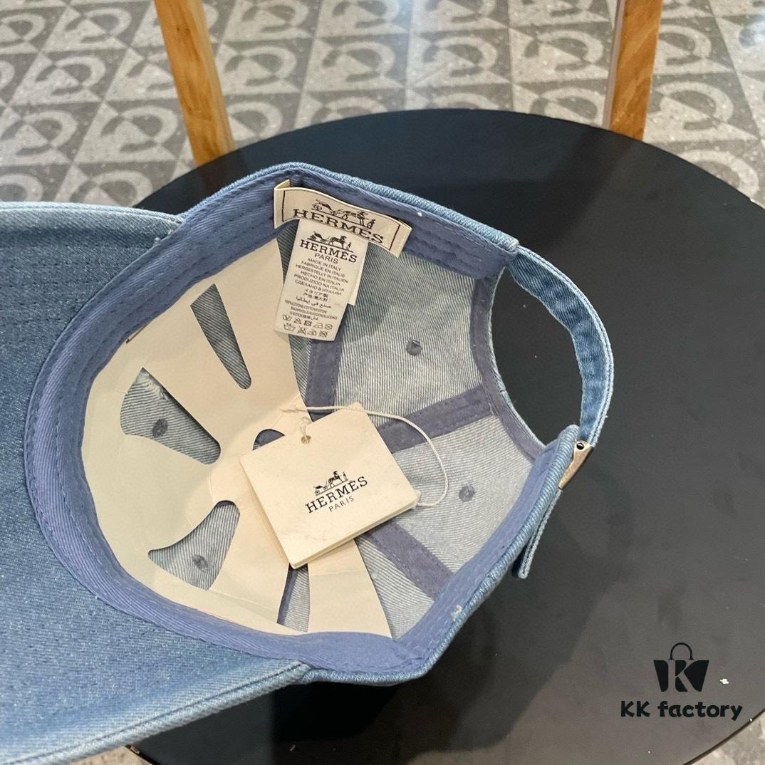 692fb8b999f2d84055c87827 HERMÈS Denim Baseball Cap, Classic H, Authentic Custom Mold Design, Premium Original Breathable Canvas Fabric with Top-Grade Original Steel Adjustable Buckle, Exquisite Craftsmanship, Stylish and Handsome, Exceptional Quality