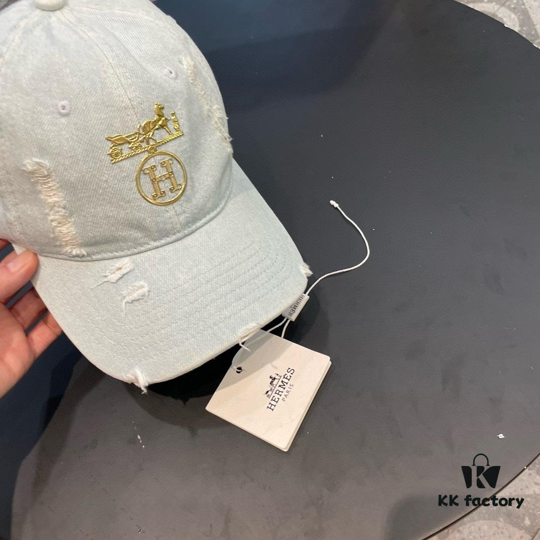 692fb8ba99f2d84055c8782a HERMÈS Denim Baseball Cap, Classic H, Authentic Custom Molded Design, Premium Quality