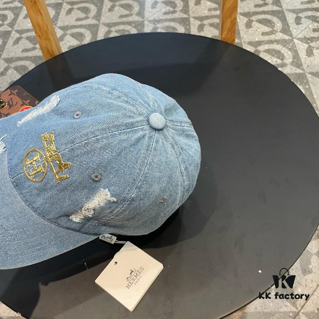 692fb8bb99f2d84055c8782c HERMÈS Denim Baseball Cap, Classic H, Authentic Custom Mold Design, Premium Original Breathable Canvas Fabric with Top-Grade Original Steel Adjustable Buckle, Exquisite Craftsmanship, Stylish and Handsome, Exceptional Quality
