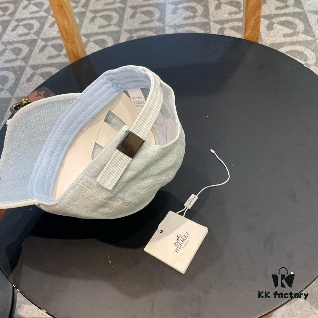 692fb8be99f2d84055c8782f HERMÈS Denim Baseball Cap, Classic H, Authentic Custom Molded Design, Premium Quality