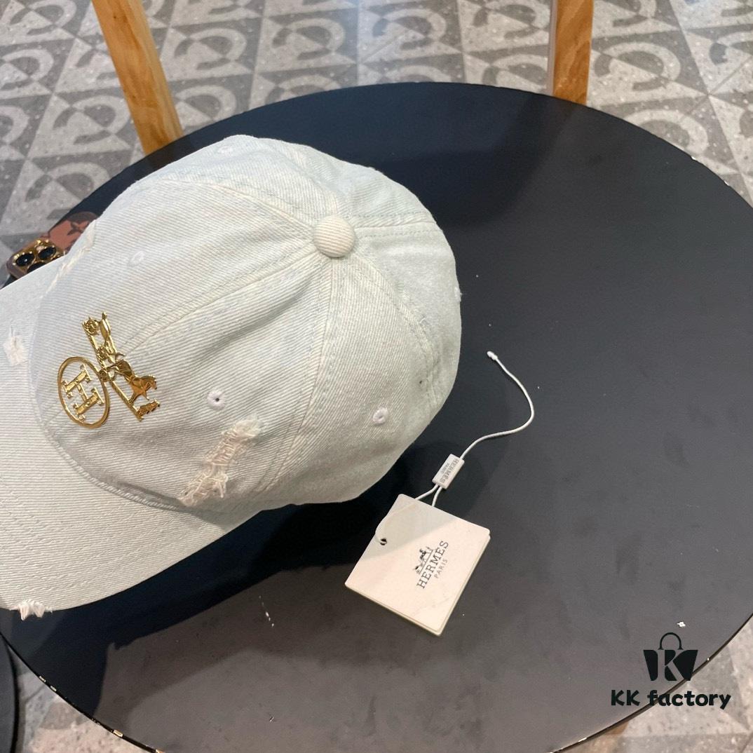 692fb8c099f2d84055c87832 HERMÈS Denim Baseball Cap, Classic H, Authentic Custom Molded Design, Premium Quality
