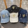 HERMÈS (Hermès) Denim Baseball Cap, Classic H Design, Authentic Mold Custom Made, Premium Quality