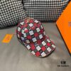 692fb8d599f2d84055c8784e Box and Cloth Bag Included, HERMÈS New Original Single Baseball Cap with H Embroidered Checkered Design, Authentic Mold Customized, Premium Breathable Canvas Fabric with Top-Grain Leather, Original Factory Stainless Steel Adjustable Buckle, Exquisite Craftsmanship, Stylish and High Quality