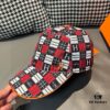 692fb8e099f2d84055c8785c Box and Cloth Bag Included, HERMÈS New Original Single Baseball Cap with H Embroidered Checkered Design, Authentic Mold Customized, Premium Breathable Canvas Fabric with Top-Grain Leather, Original Factory Stainless Steel Adjustable Buckle, Exquisite Craftsmanship, Stylish and High Quality