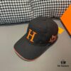692fb90099f2d84055c87883 Box and Cloth Bag Included, HERMÈS Original Order Baseball Cap, Classic H Design, Genuine Leather and Breathable Canvas, Premium Steel Buckle