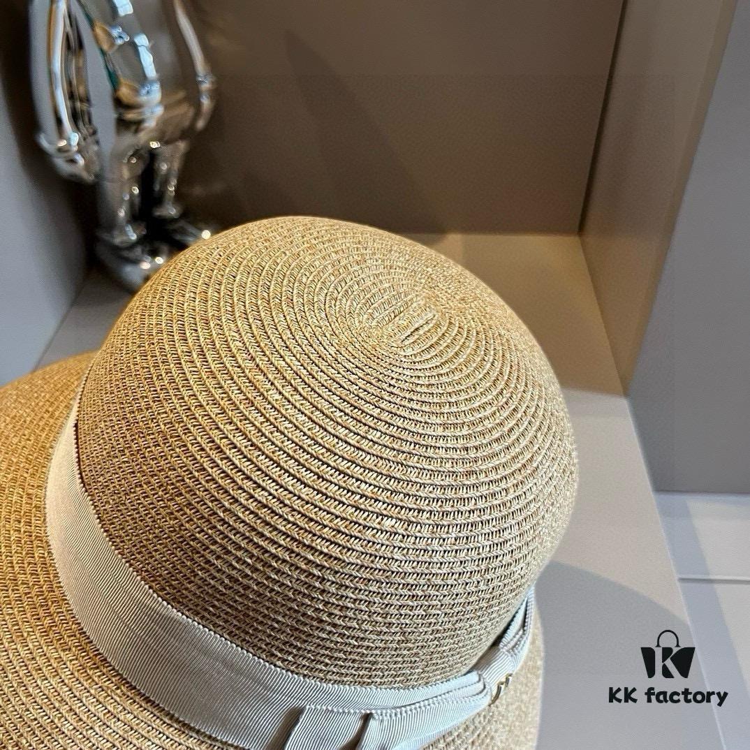 692fb96299f2d84055c878f3 Hermes New Arrival Straw Hat, Made from Taiwanese Fine Straw, Simple and Elegant Aristocratic Style, Head Circumference 57cm