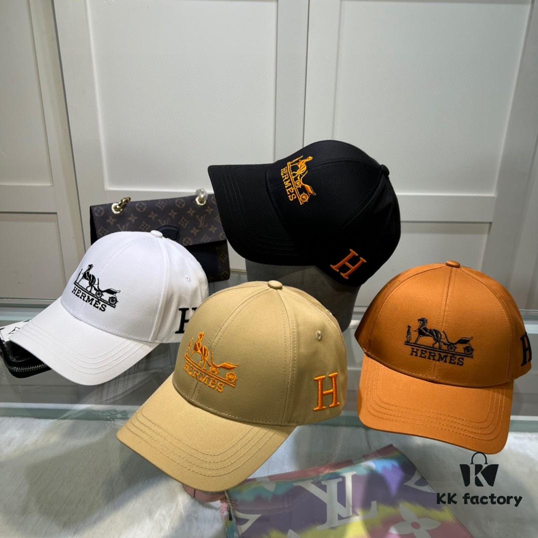 692fb99c99f2d84055c87928 Hermes Limited Edition Embroidered Baseball Cap with Dust Bag, Official Website Original Lining, High Version, Breathable and Comfortable, Ultra-high Sun Protection, Elegant and Stylish