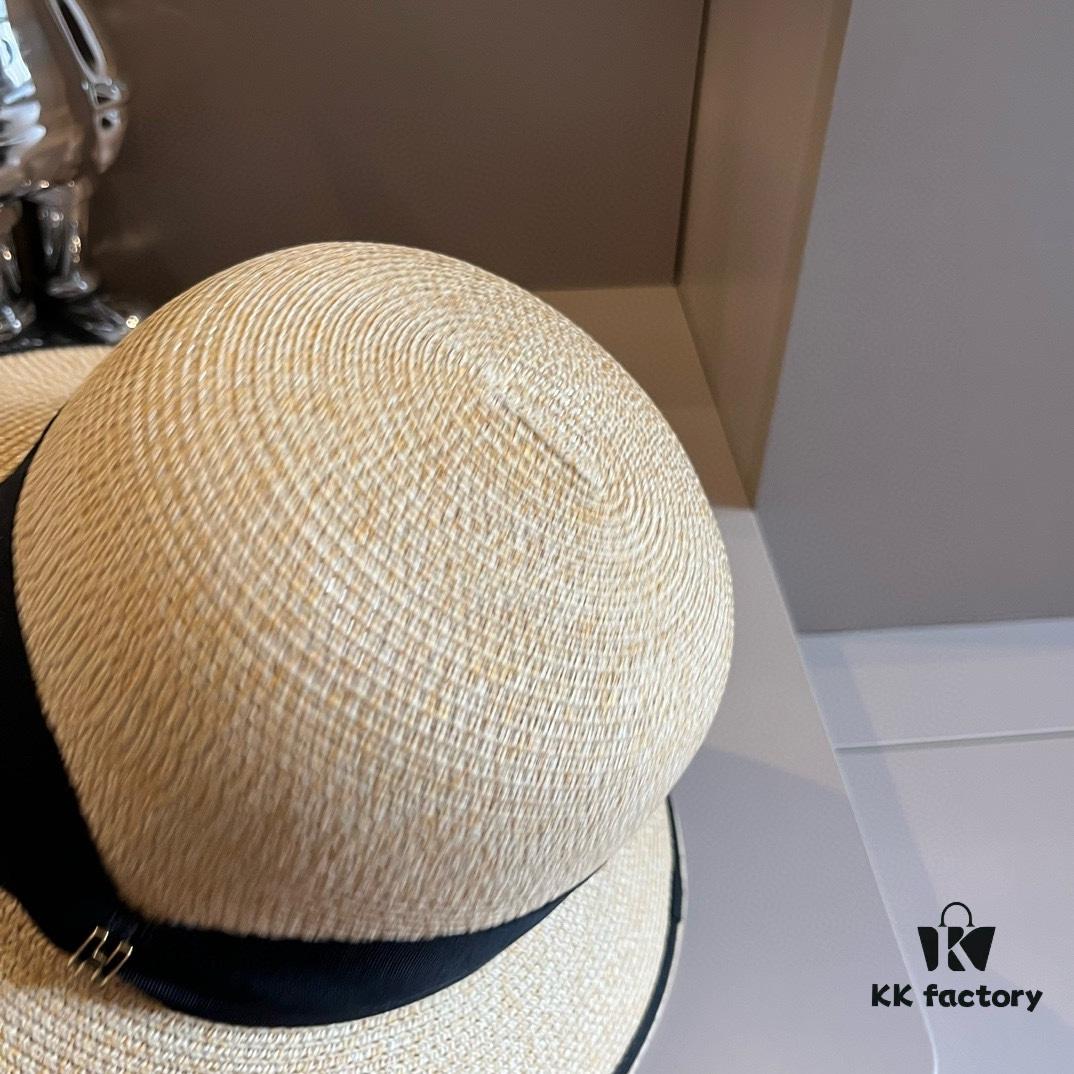 692fb9bd99f2d84055c87946 Hermes New Arrival Straw Hat, Made from Taiwanese Fine Straw, Simple and Elegant Aristocratic Style, Head Circumference 57cm