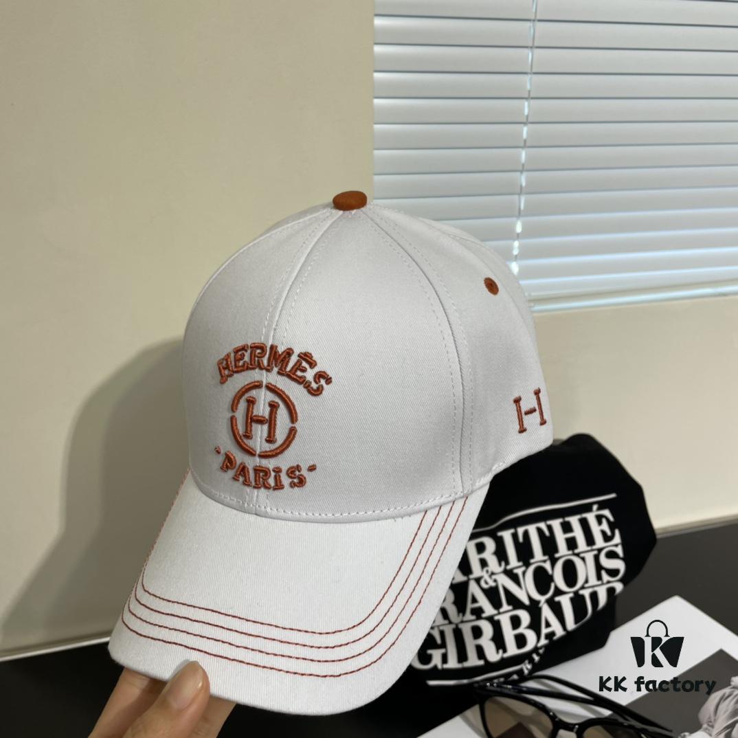 692fb9ef99f2d84055c87980 New Arrival HERMÈS Latest Style Authentic Single Baseball Cap, Color-Blocked H, Official Mold Custom Made, Original Breathable Canvas Fabric with Factory Stainless Steel Adjustable Buckle, Exquisite Craftsmanship, Stylish and Handsome, Premium Quality