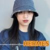 692fb9f799f2d84055c8798a Hermes 2024 Fall/Winter 6cm Small Brim, American Vintage Washed Distressed Denim Fisherman Hat