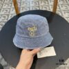 692fb9f899f2d84055c8798d Hermes 2024 Fall/Winter 6cm Small Brim, American Vintage Washed Distressed Denim Fisherman Hat